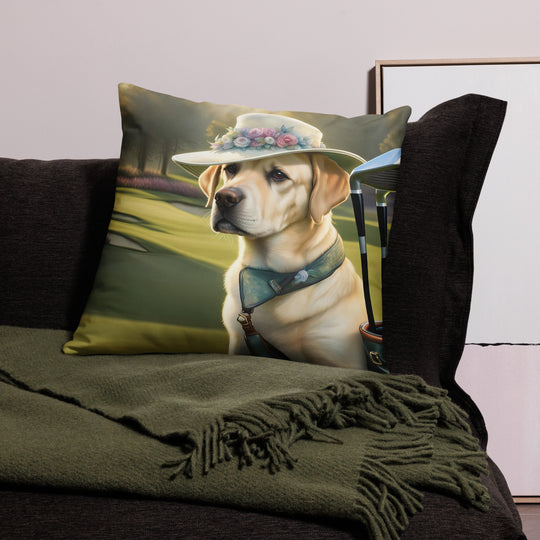 Pillow Case-Labrador Retriever Golfer V5