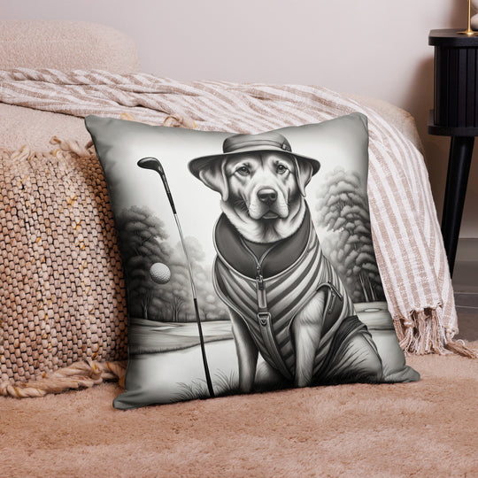 Pillow Case-Labrador Retriever Golfer V7