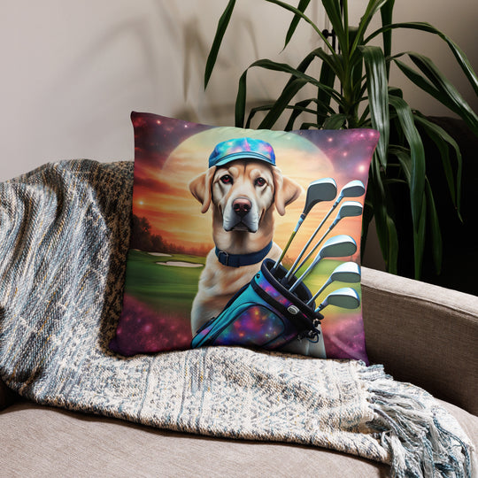 Pillow Case-Labrador Retriever Golfer V13