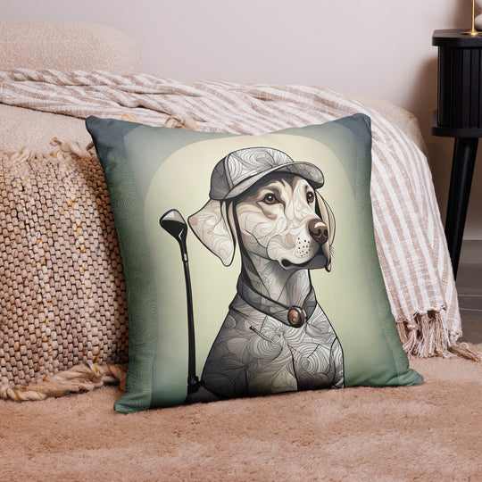 Pillow Case-Labrador Retriever Golfer V22