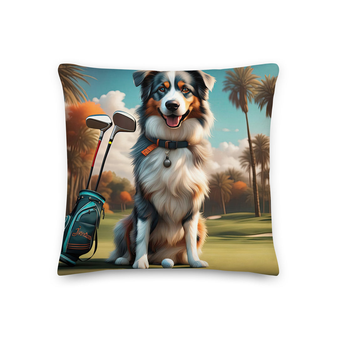 Australian Shepherd Golfer- Premium Pillow v2