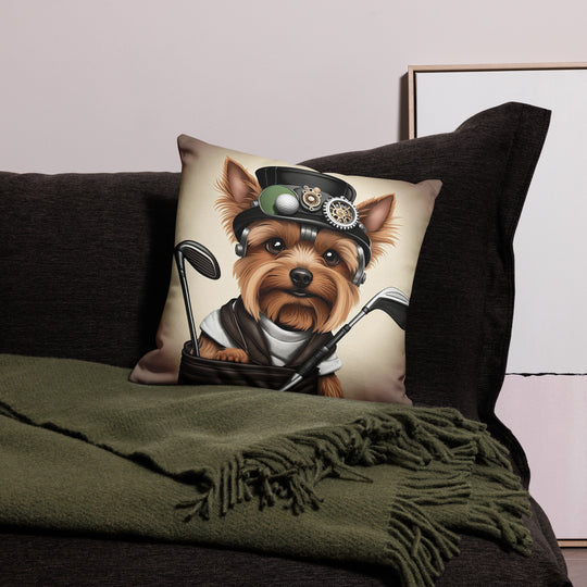 Yorkshire Terrier Golf- Premium Pillow v3