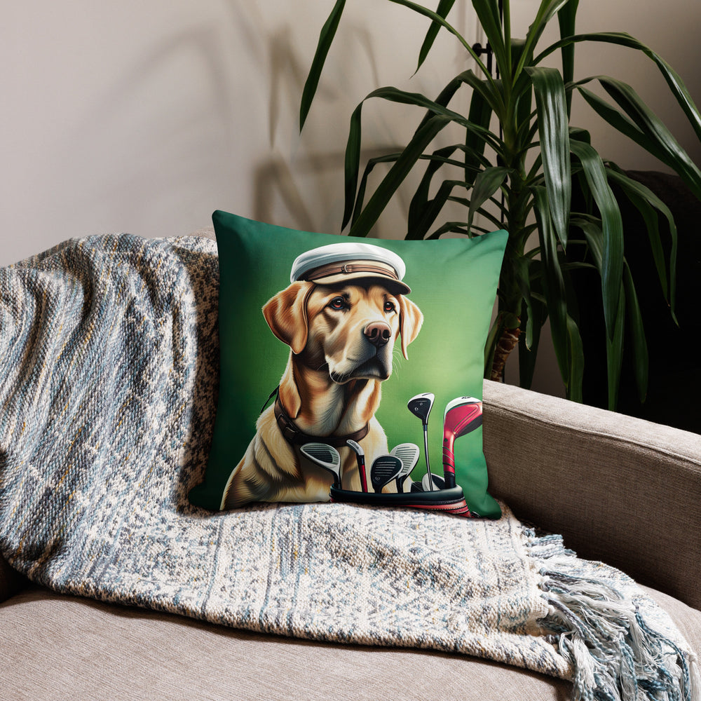 Premium Pillow-Labrador Retriever Golfer V3