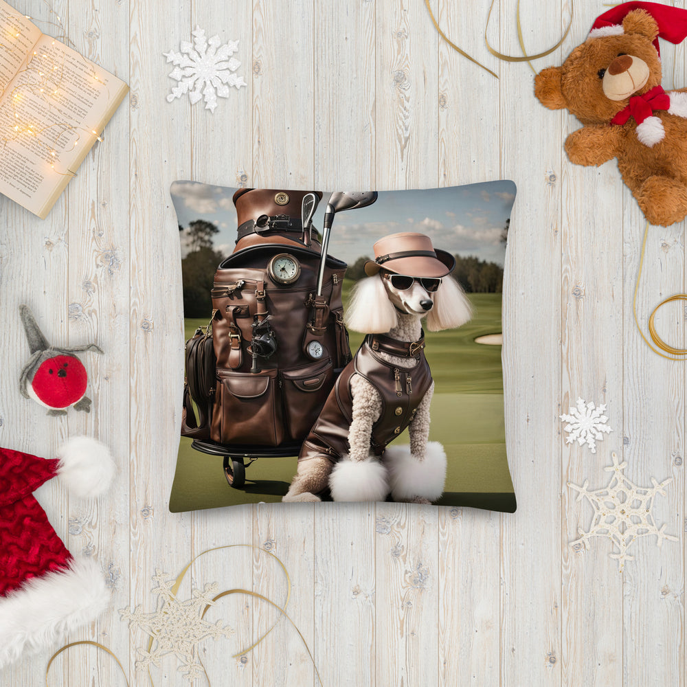 Poodle Golfer- Premium Pillow v3