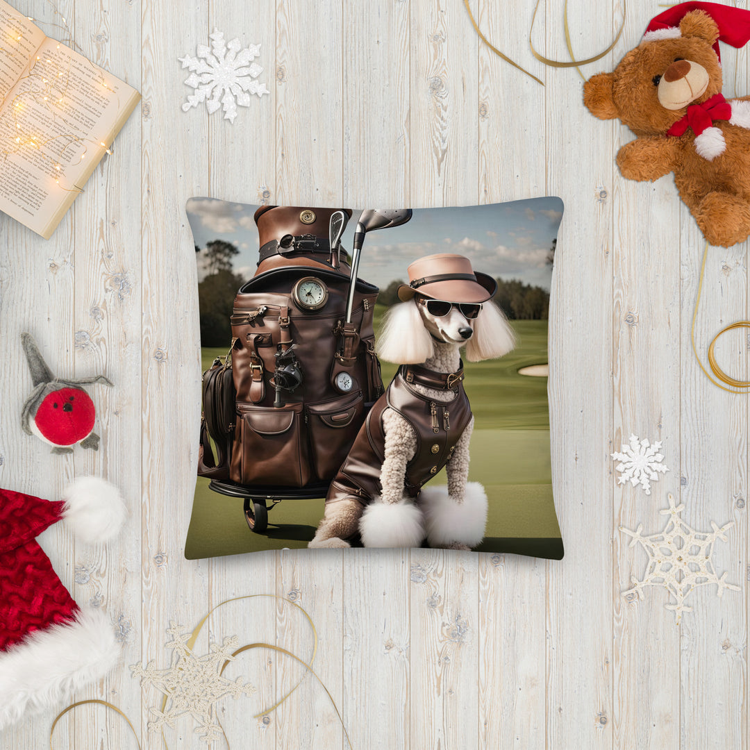 Poodle Golfer- Premium Pillow v3