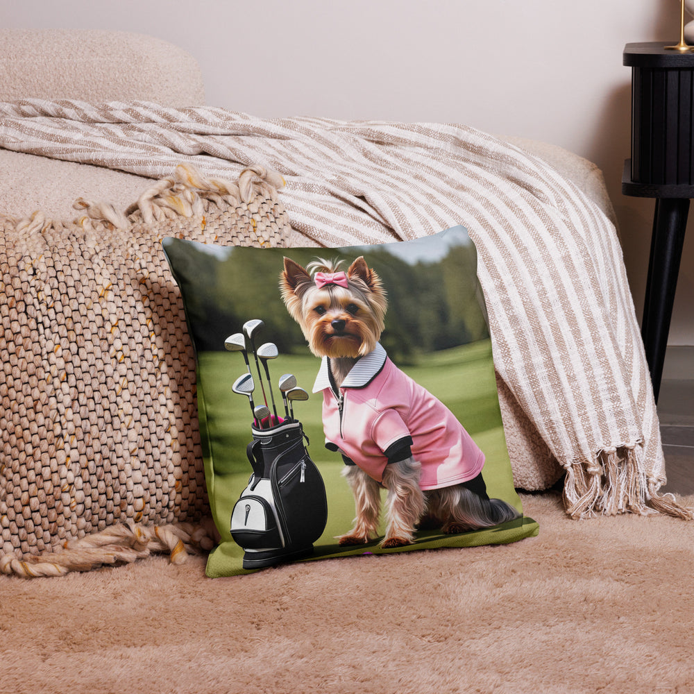 Yorkshire Terrier Golf- Premium Pillow v2