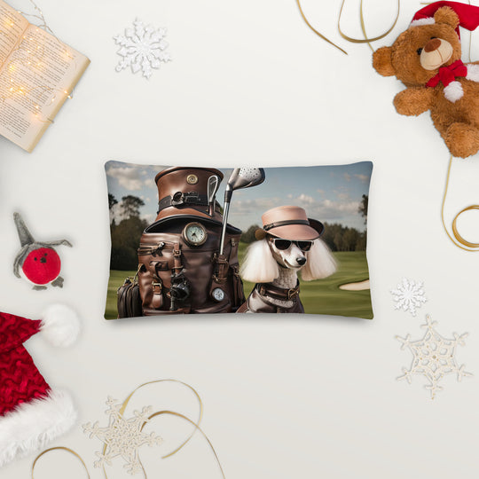 Poodle Golfer- Premium Pillow v3