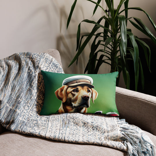 Premium Pillow-Labrador Retriever Golfer V3