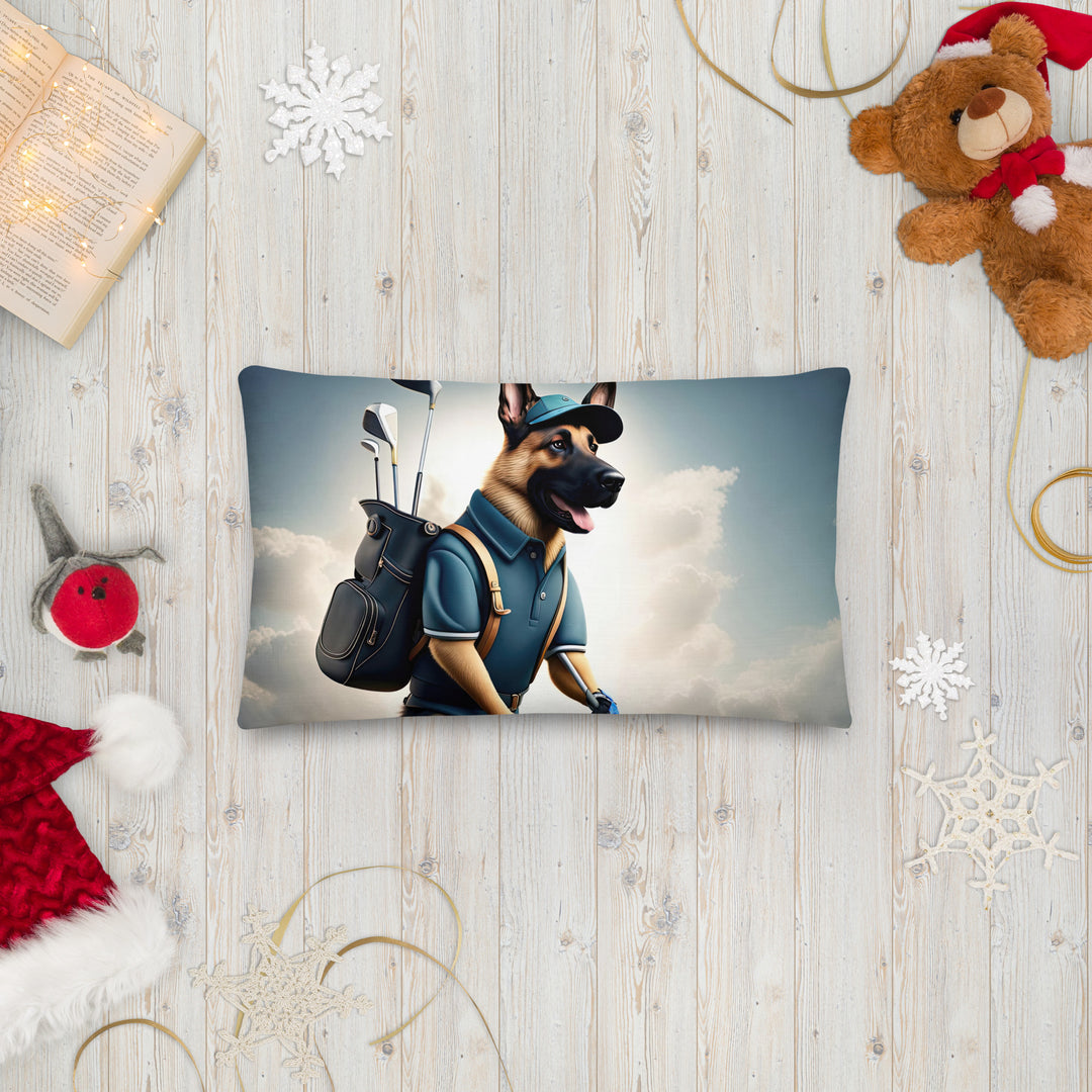 German Shepherd Golfer- Premium Pillow v5