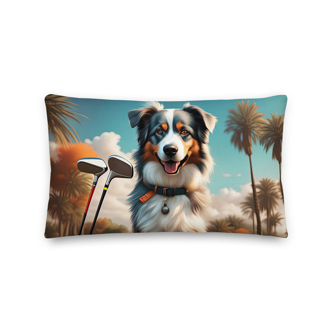 Australian Shepherd Golfer- Premium Pillow v2