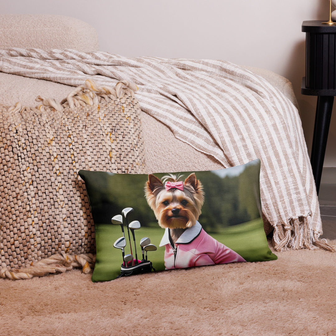 Yorkshire Terrier Golf- Premium Pillow v2