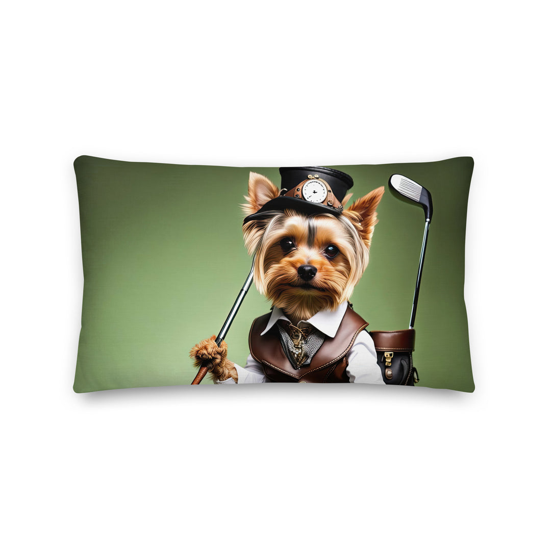 Yorkshire Terrier Golf- Premium Pillow v4