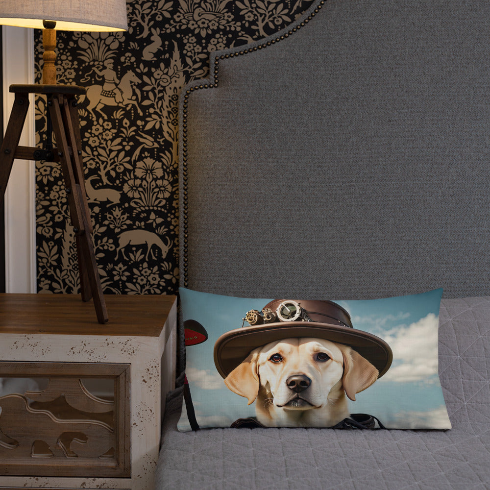 Premium Pillow-Labrador Retriever Golfer V20