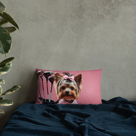 Yorkshire Terrier Golf- Premium Pillow