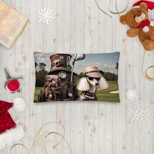 Poodle Golfer- Premium Pillow v3