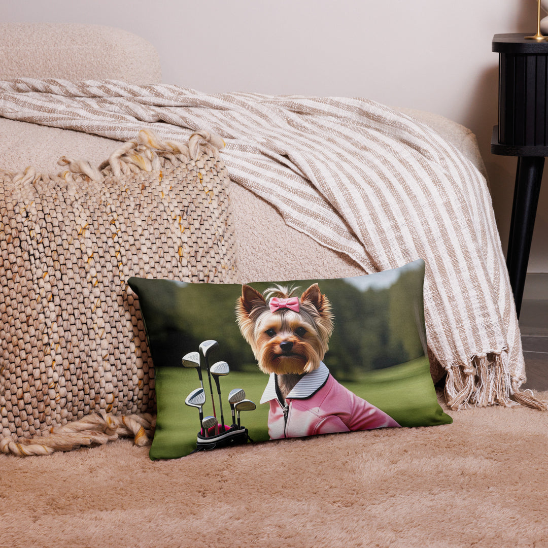 Yorkshire Terrier Golf- Premium Pillow v2