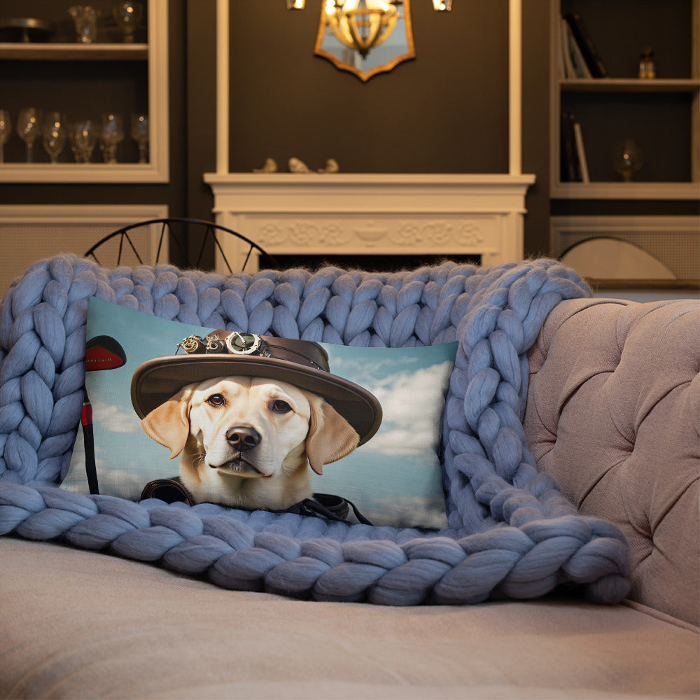 Premium Pillow-Labrador Retriever Golfer V20