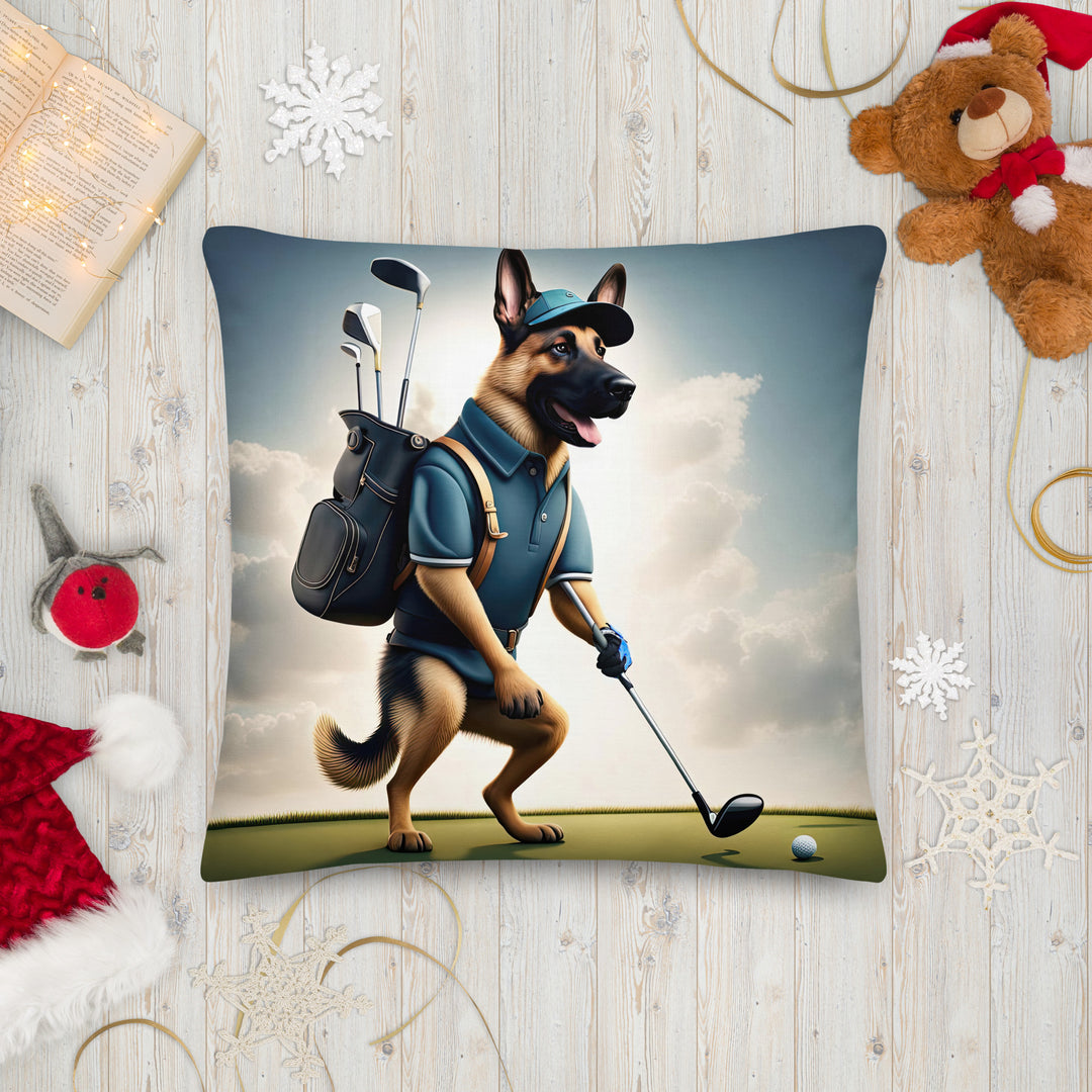 German Shepherd Golfer- Premium Pillow v5