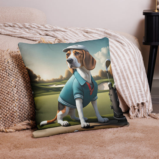 Beagle Golfer- Premium Pillow v2