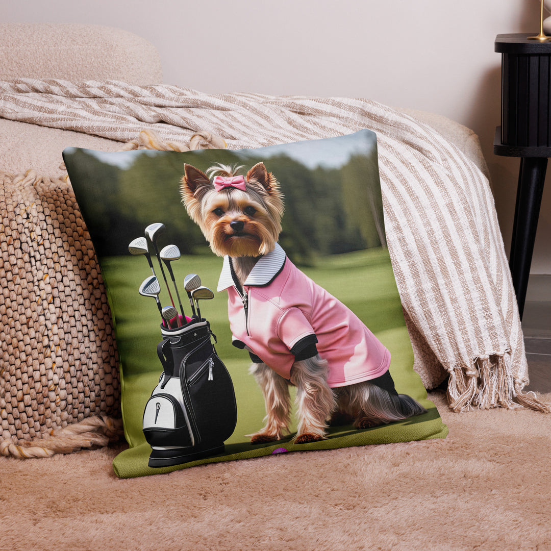 Yorkshire Terrier Golf- Premium Pillow v2