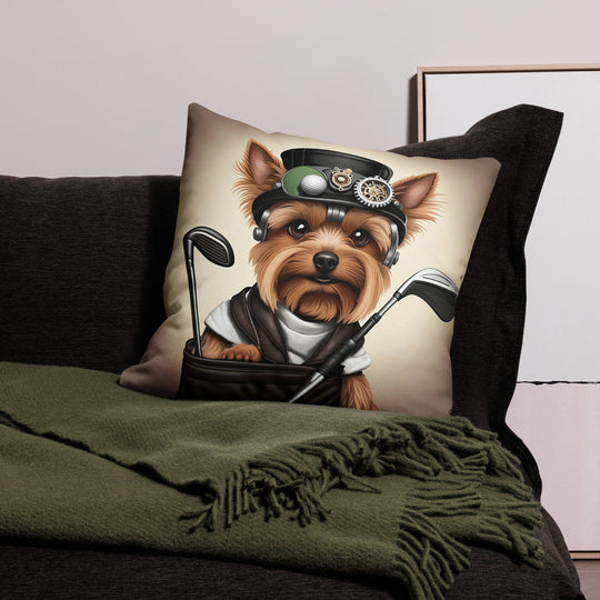 Yorkshire Terrier Golf- Premium Pillow v3