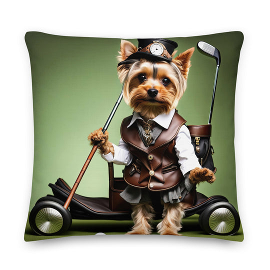 Yorkshire Terrier Golf- Premium Pillow v4