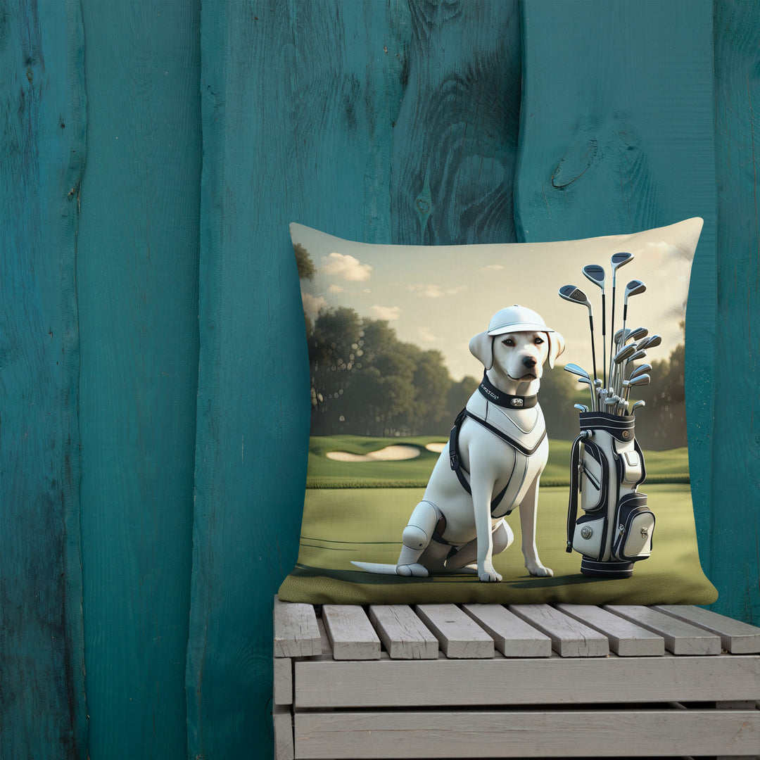 Premium Pillow-Labrador Retriever Golfer V6