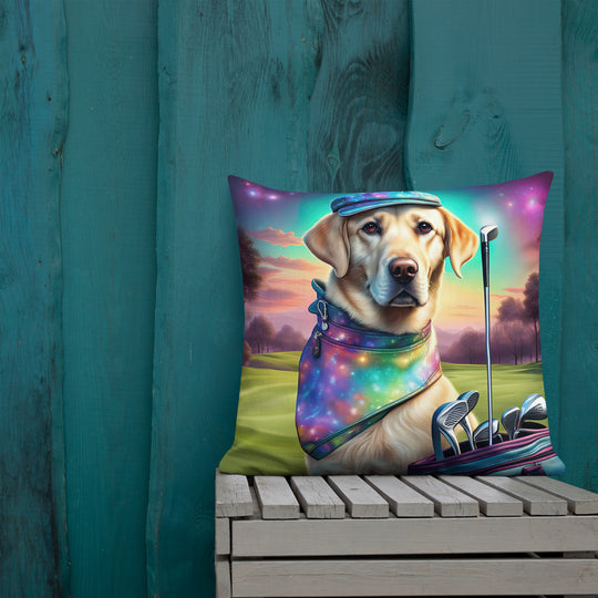 Premium Pillow-Labrador Retriever Golfer V21