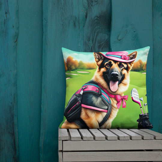 German Shepherd Golfer- Premium Pillow v2