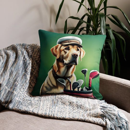 Premium Pillow-Labrador Retriever Golfer V3