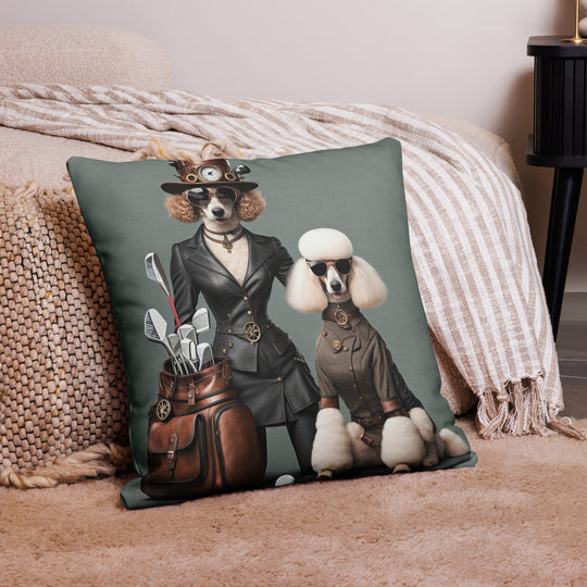 Poodle Golfer- Premium Pillow v2