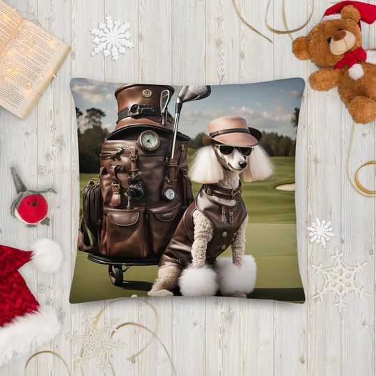 Poodle Golfer- Premium Pillow v3