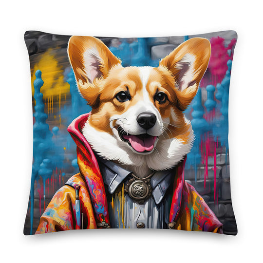 Pembroke Welsh Corgi- Premium Pillow v5