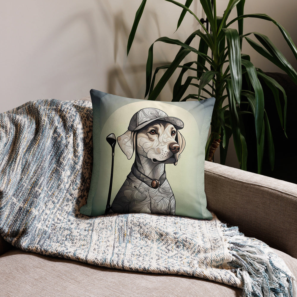 Premium Pillow Case-Labrador Retriever Golfer V22