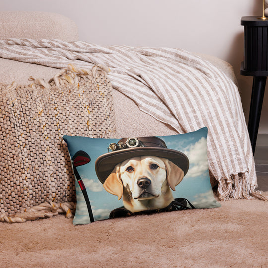 Premium Pillow Case-Labrador Retriever Golfer V20