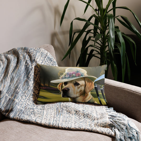 Premium Pillow Case-Labrador Retriever Golfer V5