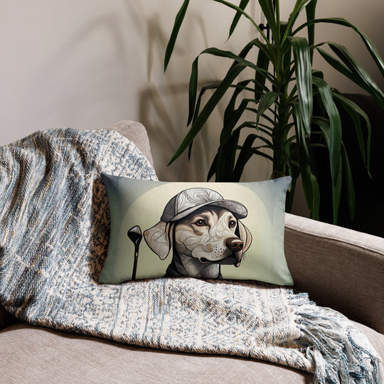 Premium Pillow Case-Labrador Retriever Golfer V22