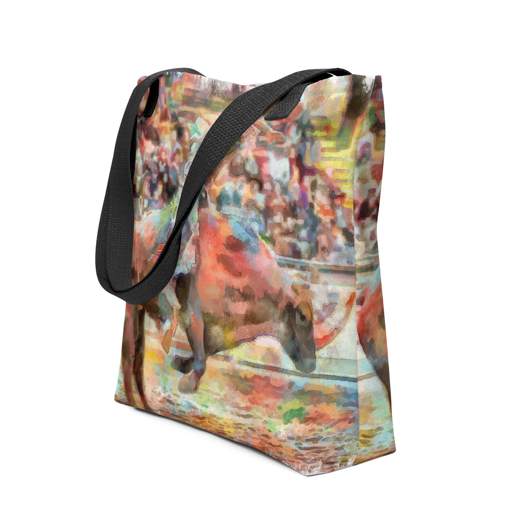 Tote bag - cowboy riding a bull
