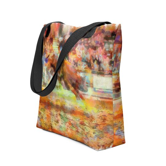 Tote bag - cowboy riding a bull v2