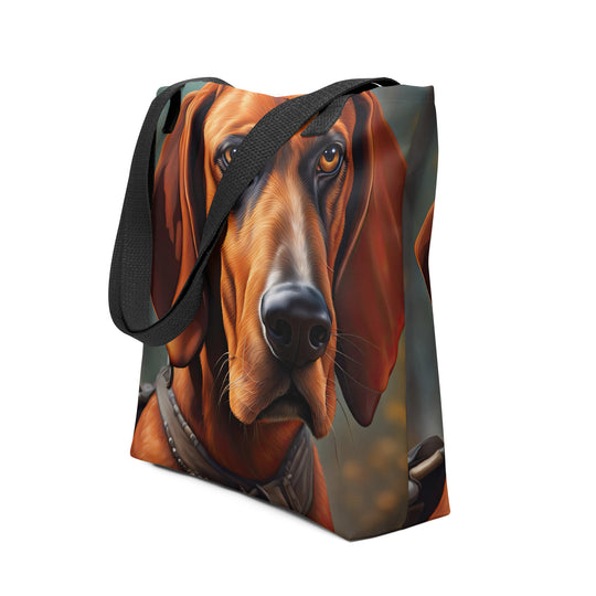 Tote bag-Redbone Coonhound