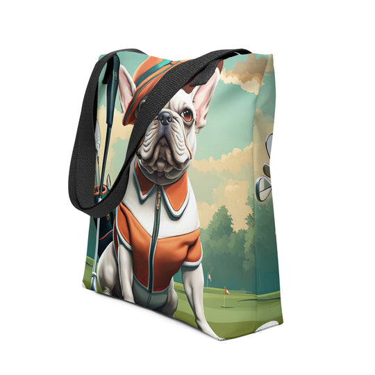 Tote bag- French Bulldog Golfer