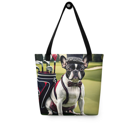 Tote bag-French Bulldog Golfer V10