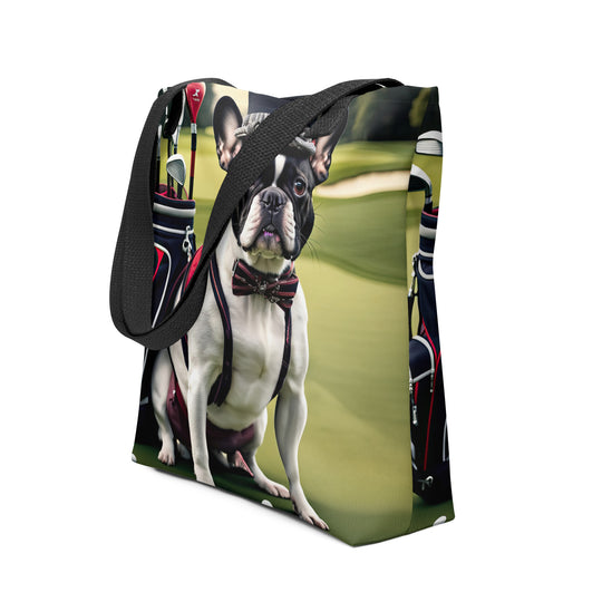 Tote bag-French Bulldog Golfer V10