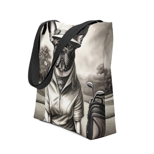 Tote bag-French Bulldog Golfer V16