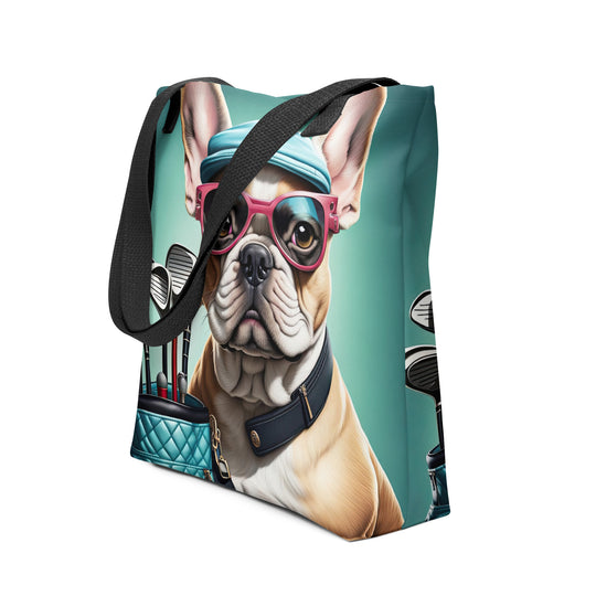 Tote bag-French Bulldog Golfer V19