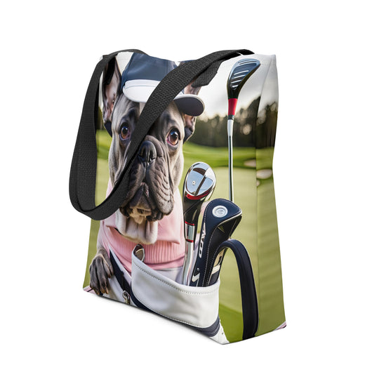 Tote bag-French Bulldog Golfer V22