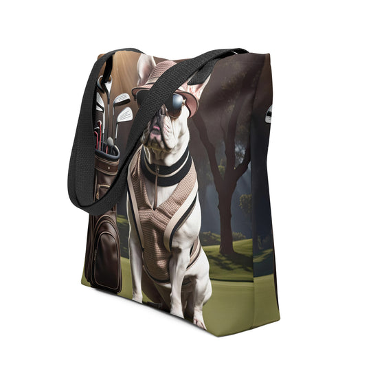 Tote bag-French Bulldog Golfer V23