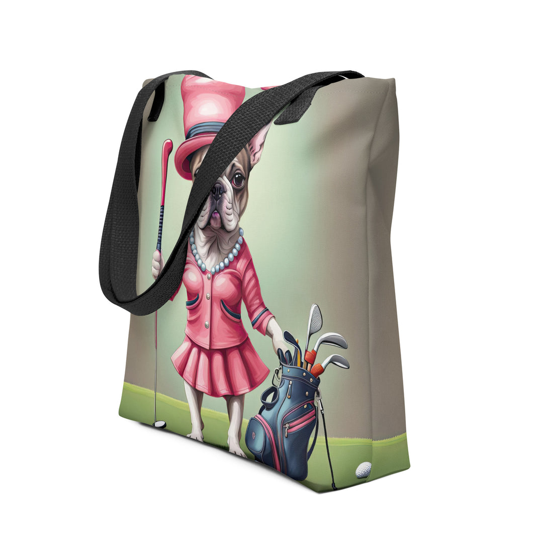 Tote bag-French Bulldog Golfer V24