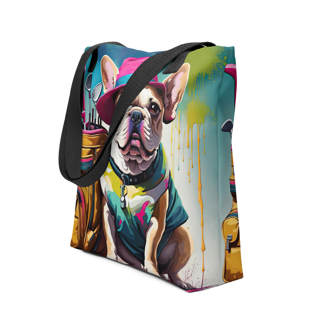 Tote bag-French Bulldog Golfer V25