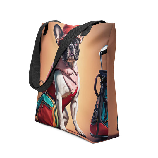 Tote bag-French Bulldog Golfer V26